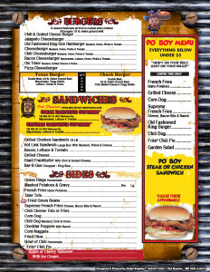SW 59th Del Rancho menu