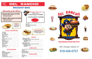 Tahlequah Del rancho menu